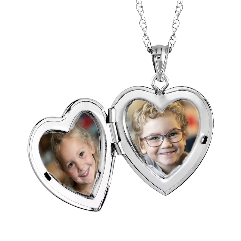 Collier métallique en coeur