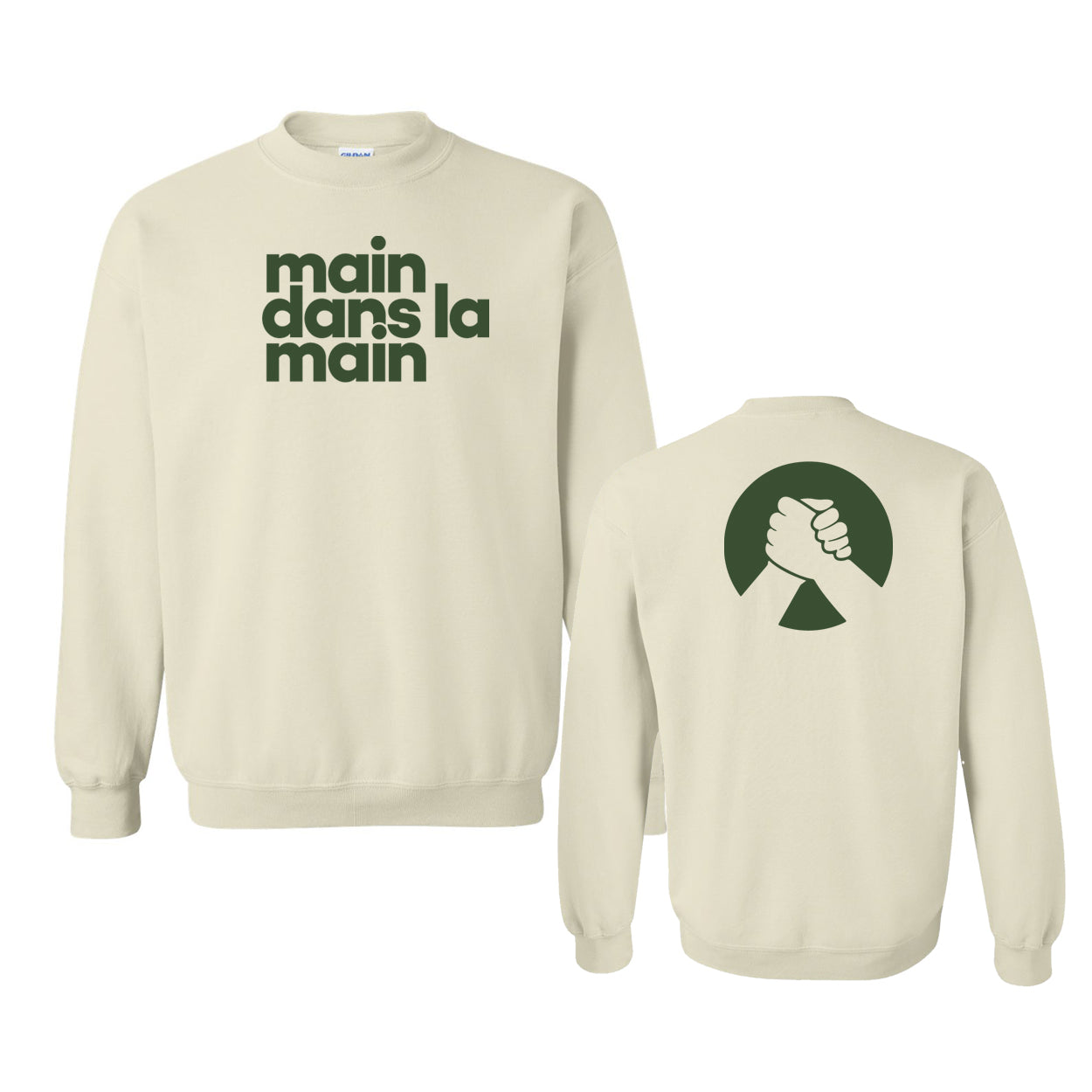 Molleton à col rond main dans la main 2026