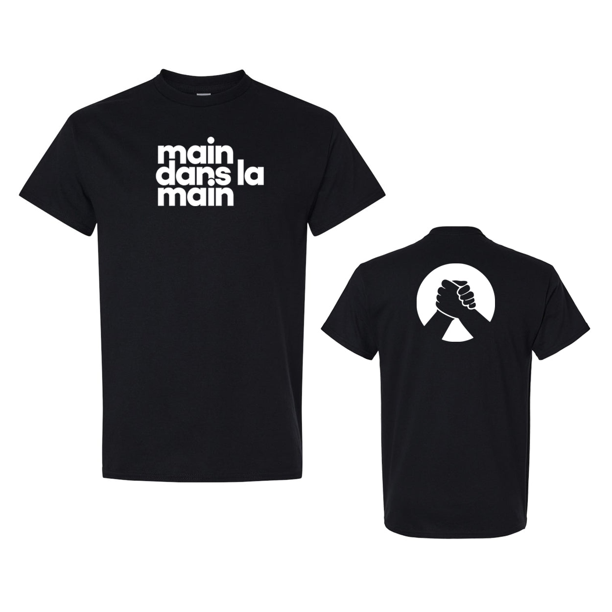T-shirt main dans la main