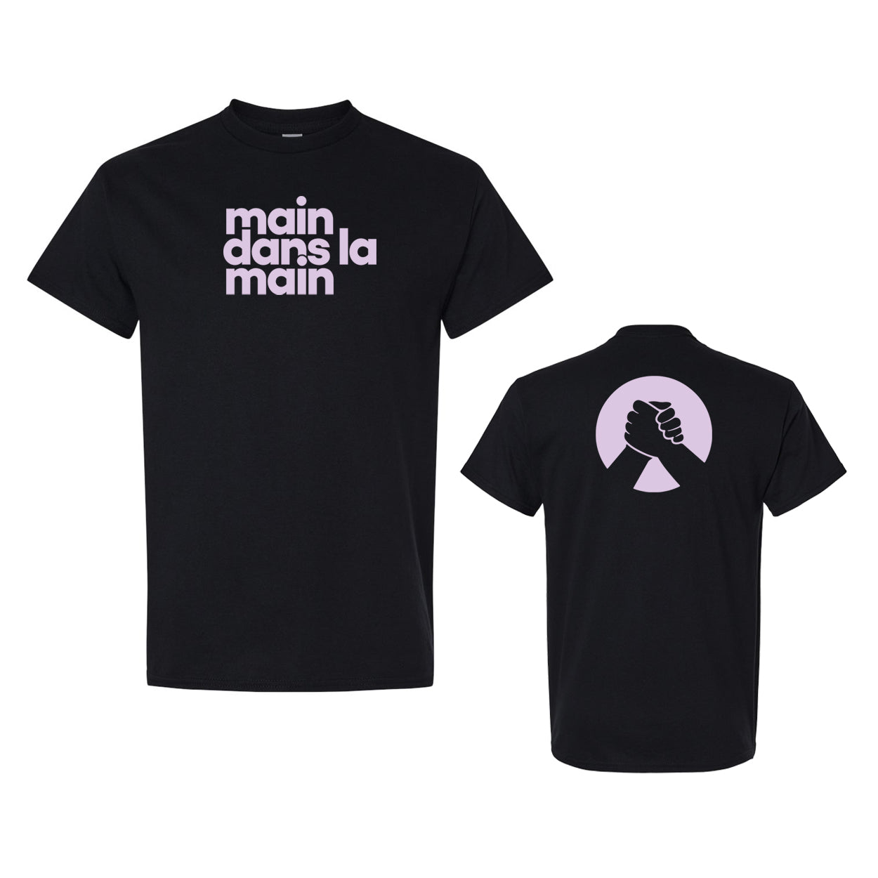 T-shirt main dans la main