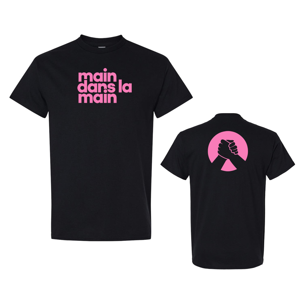 T-shirt main dans la main