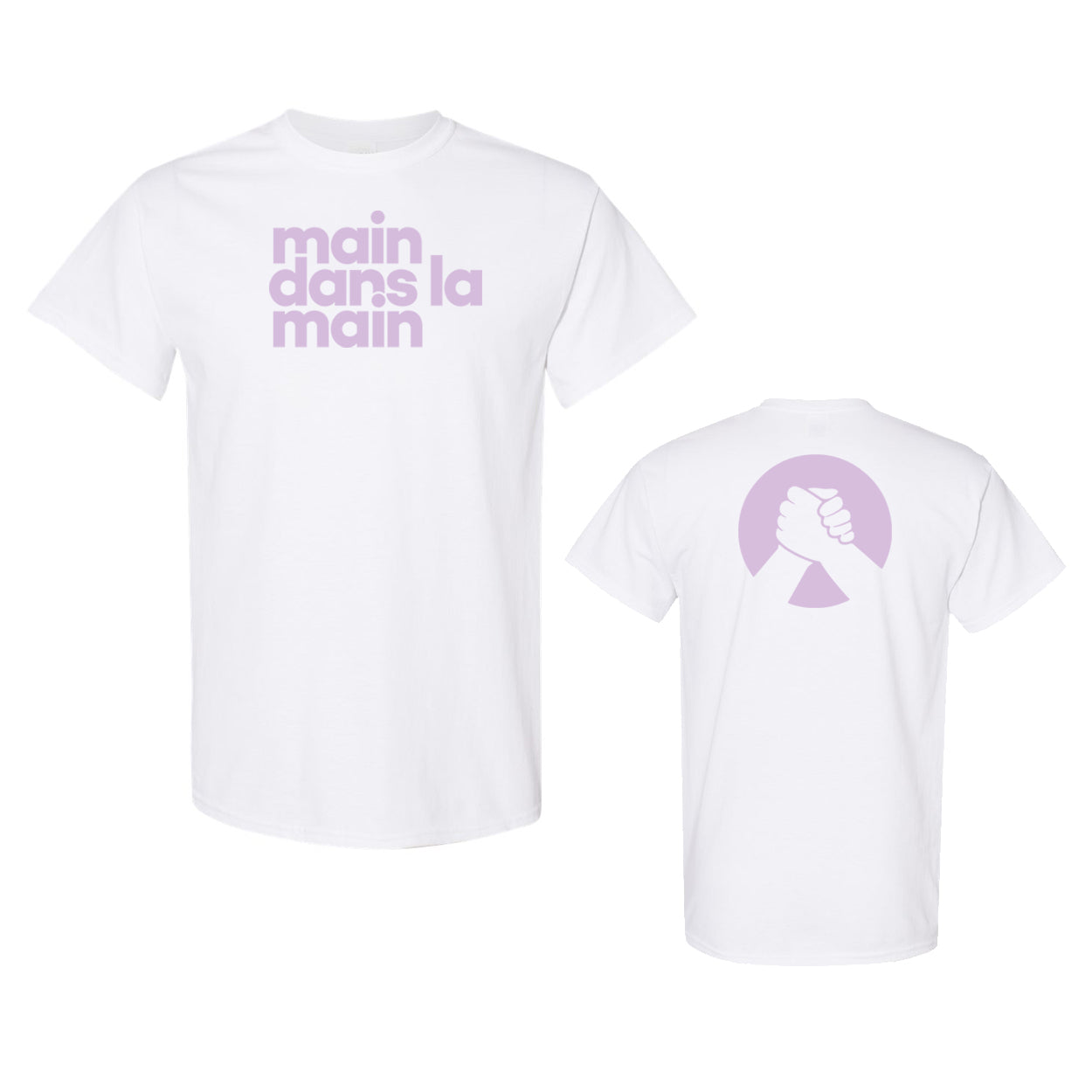 T-shirt main dans la main