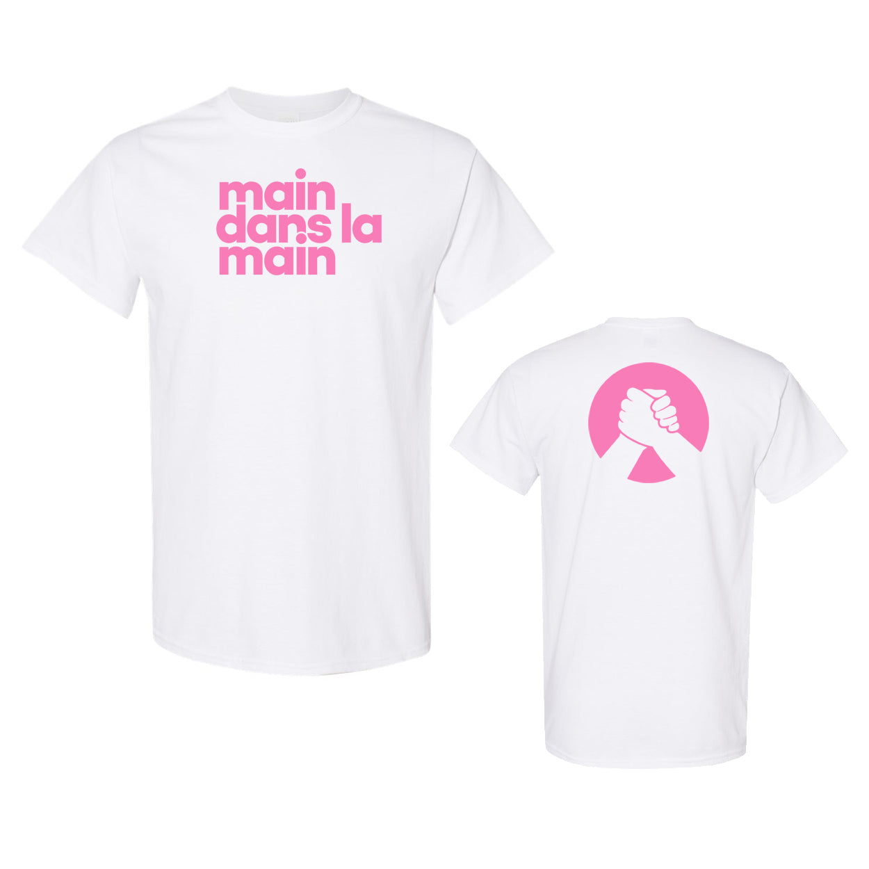 T-shirt main dans la main