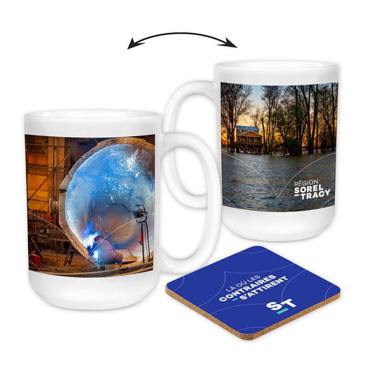 Tasse et sous-verre - Office du tourisme de Sorel-Tracy