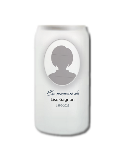 Bougeoir en verre givré
