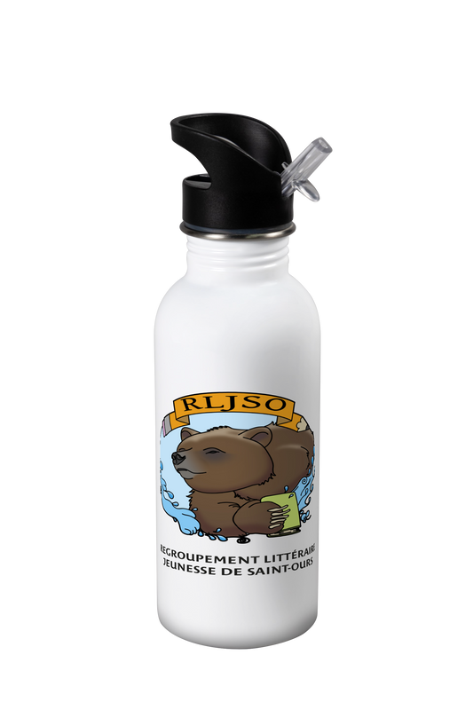 Bouteille d'eau aluminium avec paille - RLJSO