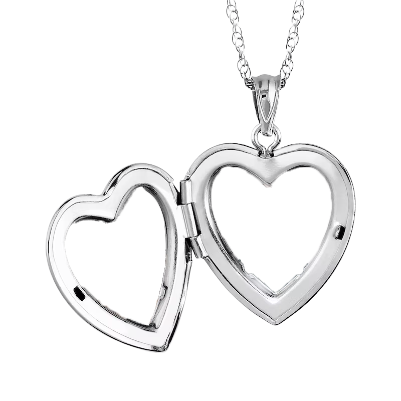 Collier métallique en coeur