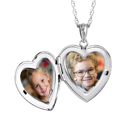 Collier métallique en coeur