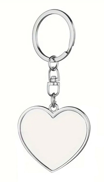 Porte clé en métal en forme de coeur